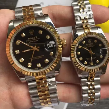 18K Gold & Silver Black dial Luxury Datejust- man 36mm & women 28mm Automatic mechanical sweeping watch fashion AAA watches 39
18K Gold & Silver Black dial Luxury Datejust- man 36mm & women 28mm Automatic mechanical sweeping watch fashion AAA watches 39