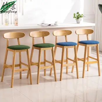 Solid wood bar stool creative simple European bar chair front desk bar stool home light luxury high stool
Solid wood bar stool creative simple European bar chair front desk bar stool home light luxury high stool