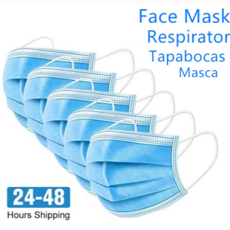 50pcs Disposable Mask Respirator Protection masker Breathable 3 Layers Non-woven fabric Mouth Mask Filter Dust Masks mascherina
50pcs Disposable Mask Respirator Protection masker Breathable 3 Layers Non-woven fabric Mouth Mask Filter Dust Masks mascherina