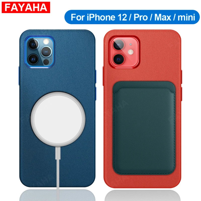 For iPhone 12Pro Max Case FAYAHA Original Genuine Leather Magnetic Series Magnetic Wireless Charger Magnetic Package Card Holder
For iPhone 12Pro Max Case FAYAHA Original Genuine Leather Magnetic Series Magnetic Wireless Charger Magnetic Package Card Holder