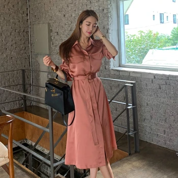 2019 Ladies Long Sleeve Singer Button Midi OL Work Office Dress Women Oversized Red Dress Plus Size Autumn Black Shirt Dress
2019 Ladies Long Sleeve Singer Button Midi OL Work Office Dress Women Oversized Red Dress Plus Size Autumn Black Shirt Dress