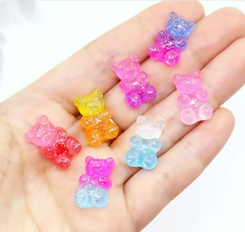 Resin Glitter Bear Decoration Crafts Flatback Cabochon Kawaii Gradual Change Bear DIY Scrapbooking Decoration Accessories
Resin Glitter Bear Decoration Crafts Flatback Cabochon Kawaii Gradual Change Bear DIY Scrapbooking Decoration Accessories