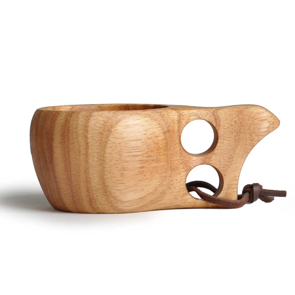 Nordic Style Handmade Backpack Wooden Mug Cup for Camping Hiking Survival Tea Cup Nordic Style Handmade Backpack Wooden Mug Cup for Camping Hiking Survival Tea Cup