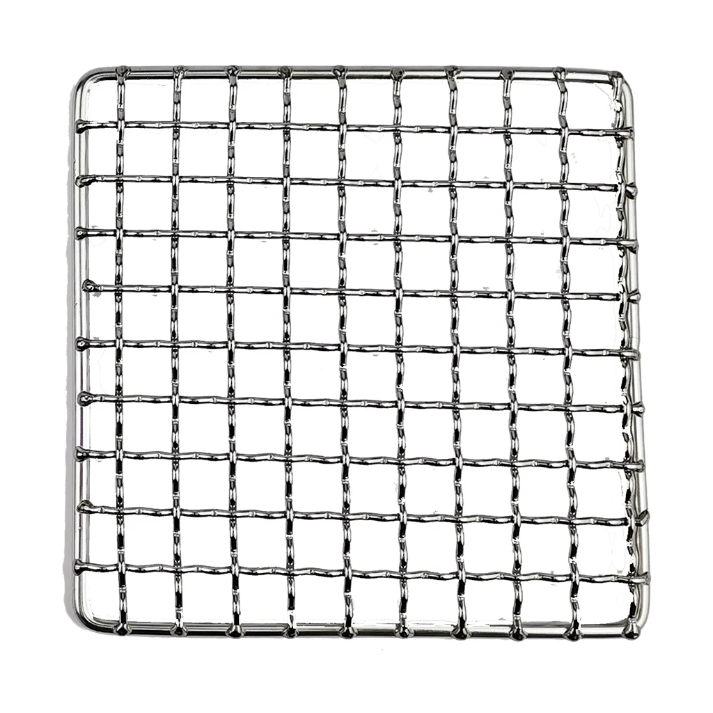 Stainless Steel Barbecue Grill Net, Meshes Grate Wire Net Camping Hiking Outdoor Grill