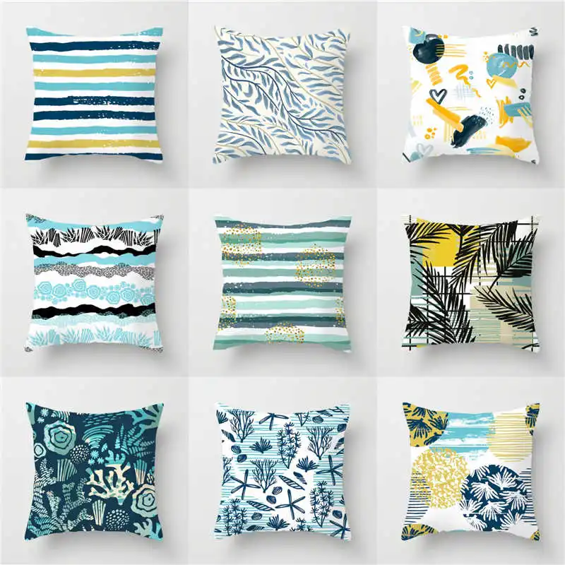 Trendy Plant Leave Pattern Pillow Case Home Sofa Decor Polyester Waist Throw Cushion Cover 18''
Trendy Plant Leave Pattern Pillow Case Home Sofa Decor Polyester Waist Throw Cushion Cover 18''