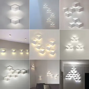 Creative wall lamp geometry DIY combination LED decoration 3D square wall lamp corridor bedside lamp MJ1102
Creative wall lamp geometry DIY combination LED decoration 3D square wall lamp corridor bedside lamp MJ1102