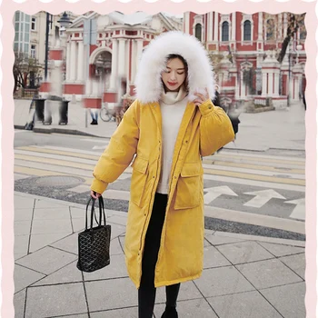 Winter Jacket windproof warm female coats New winter clothes in 2019 with large hair collar peach skin loose and down 8821
Winter Jacket windproof warm female coats New winter clothes in 2019 with large hair collar peach skin loose and down 8821