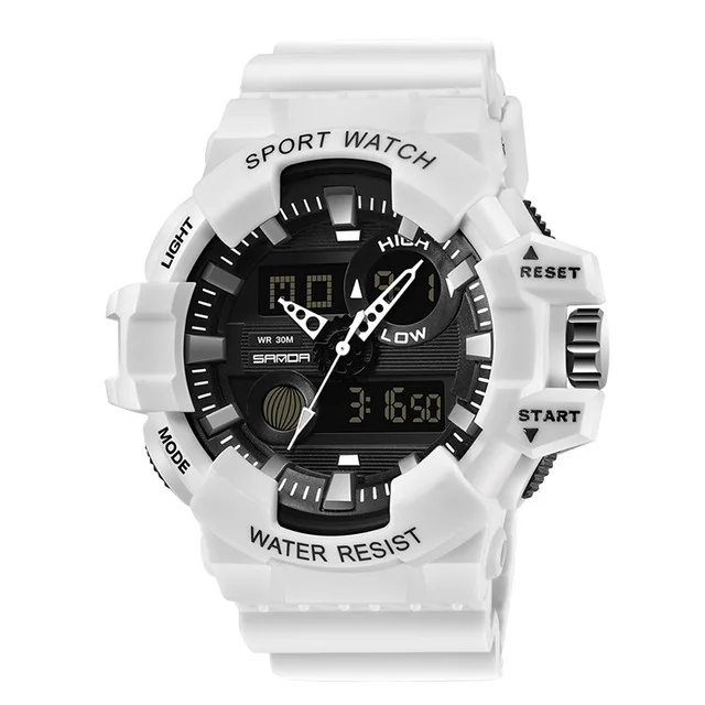 Новые спортивные мужские часы Роскошные светодиодный цифровые военные