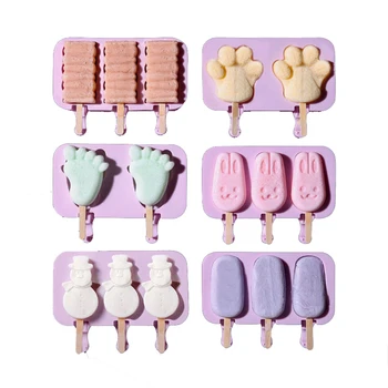 5 Pcs Silicone Ice Cream Mold Popsicle Molds DIY Homemade Cartoon Ice Cream Ice Maker Mould With 50 Wood Stick Wholesale X2
5 Pcs Silicone Ice Cream Mold Popsicle Molds DIY Homemade Cartoon Ice Cream Ice Maker Mould With 50 Wood Stick Wholesale X2