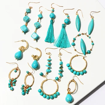 KOMi Bohemian Turquoises Beads Earrings Big Star Circle Drop Tassel Earring for Women Party Jewelry Accessories серьги A0536
KOMi Bohemian Turquoises Beads Earrings Big Star Circle Drop Tassel Earring for Women Party Jewelry Accessories серьги A0536
