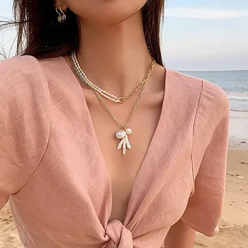 Fashion Irregular Exaggerated Natural Freshwater Pearl Pendant Choker Necklace Jewelry For Women Elegant Party Chain Necklace
Fashion Irregular Exaggerated Natural Freshwater Pearl Pendant Choker Necklace Jewelry For Women Elegant Party Chain Necklace