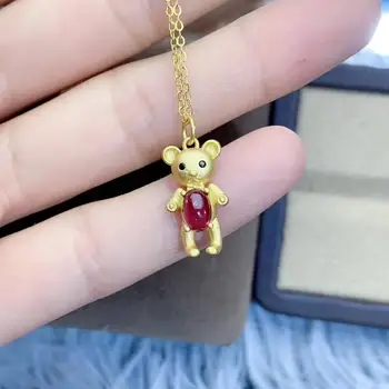 lovely bear style green emerald/red garnet necklace for women silver pendant jewelry certified oval natural gem birthday gift
lovely bear style green emerald/red garnet necklace for women silver pendant jewelry certified oval natural gem birthday gift