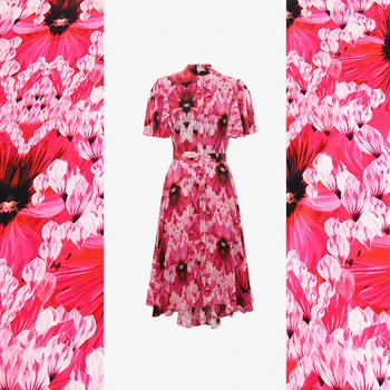 Crepe de chine polyester fabric cloth per meter material butterfly orchid printed dress sewing clothing scarf cotton fabric 
Crepe de chine polyester fabric cloth per meter material butterfly orchid printed dress sewing clothing scarf cotton fabric