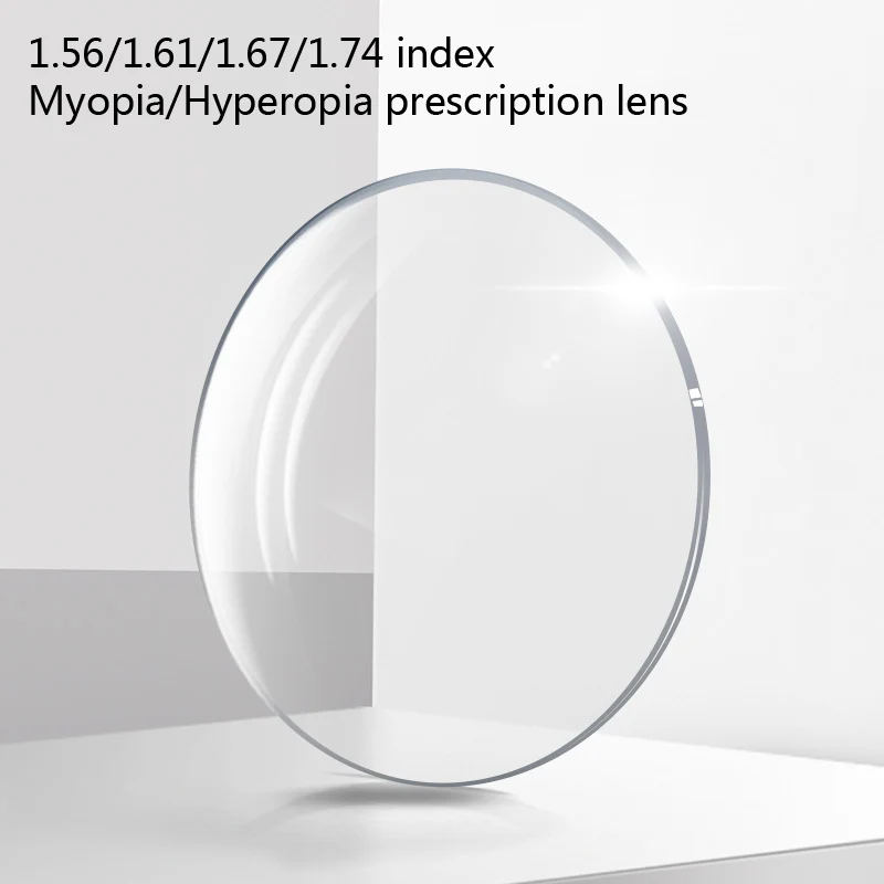 

1.56 1.61 1.67 1.74 Index Resin Aspheric Prescription Glasses Lens Myopia/Hyperopia Optical Lens Clear Presbyopia Lenses 2 Pcs