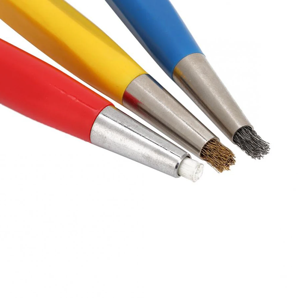 3pcs Fiberglass Brass Steel Scratch Brush Clean Pen Rust Dirt Remover Watch Tool For Watch Repair Multi Function Pen Aliexpress