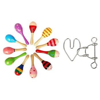 1 Pcs Heart Break Wire Brain Teaser Metal Puzzle & 10 Pcs Wooden Wood Maraca Rattles Shaker Percussion Kids Musical Toy 
1 Pcs Heart Break Wire Brain Teaser Metal Puzzle & 10 Pcs Wooden Wood Maraca Rattles Shaker Percussion Kids Musical Toy