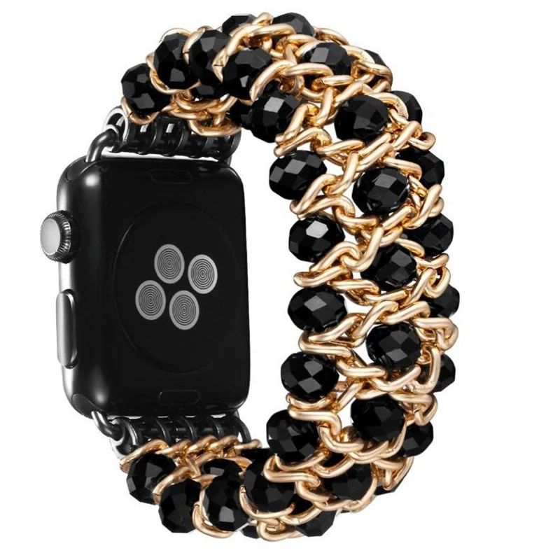 Ремешок для часов Milanese Loop роскошный ремешок Apple Watch Series 1/2/3 38 42 мм полностью Стразы