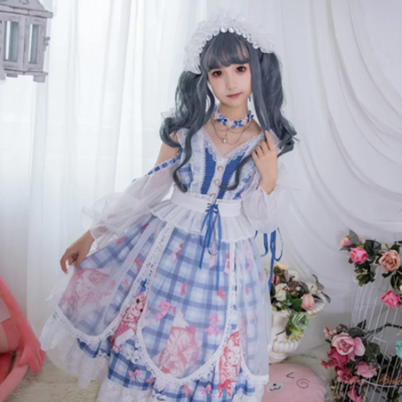 Princess tea party sweet lolita dress vintage lace bowknot cute printing victorian dress kawaii girl gothic lolita op loli cos
Princess tea party sweet lolita dress vintage lace bowknot cute printing victorian dress kawaii girl gothic lolita op loli cos