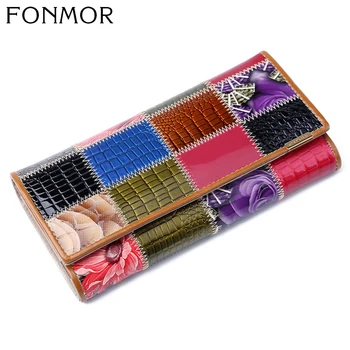 FONMOR Genuine Leather Women Wallets Purse Money Phone Bags Women Ladies Clutch Card Holder Purses Patchwork Long Wallet
FONMOR Genuine Leather Women Wallets Purse Money Phone Bags Women Ladies Clutch Card Holder Purses Patchwork Long Wallet