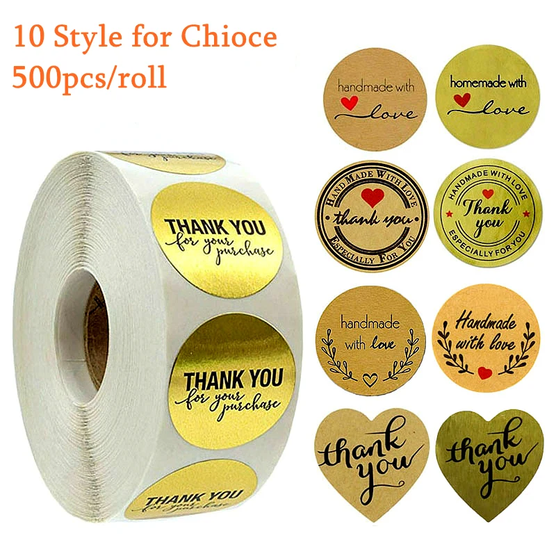 9 Style Kraft Round Thank You Stickers Seal Labels Gold Busines Stickers Scrapbooking for Package Stationery Sticker 500pcs/Roll
9 Style Kraft Round Thank You Stickers Seal Labels Gold Busines Stickers Scrapbooking for Package Stationery Sticker 500pcs/Roll