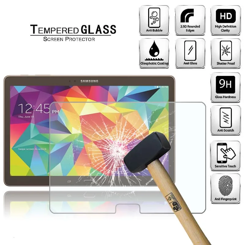 Tablet Tempered Glass Screen Protector Cover for Samsung Galaxy Tab S 10.5 T800 T805 Explosion-Proof Screen HD Tempered Film
Tablet Tempered Glass Screen Protector Cover for Samsung Galaxy Tab S 10.5 T800 T805 Explosion-Proof Screen HD Tempered Film