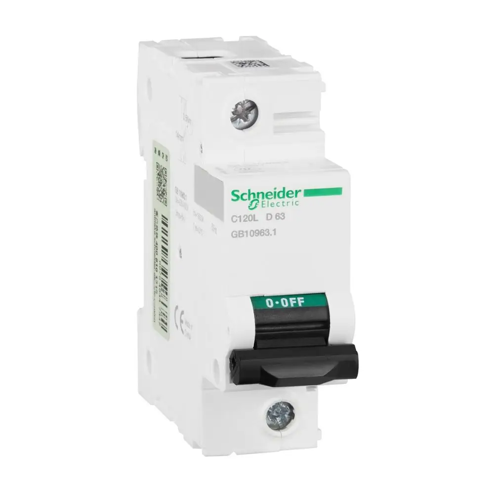 Original Product C120L miniature circuit breaker 1P D curve 63A rated working voltage 230VAC 50 / 60Hz A9N19836
Original Product C120L miniature circuit breaker 1P D curve 63A rated working voltage 230VAC 50 / 60Hz A9N19836