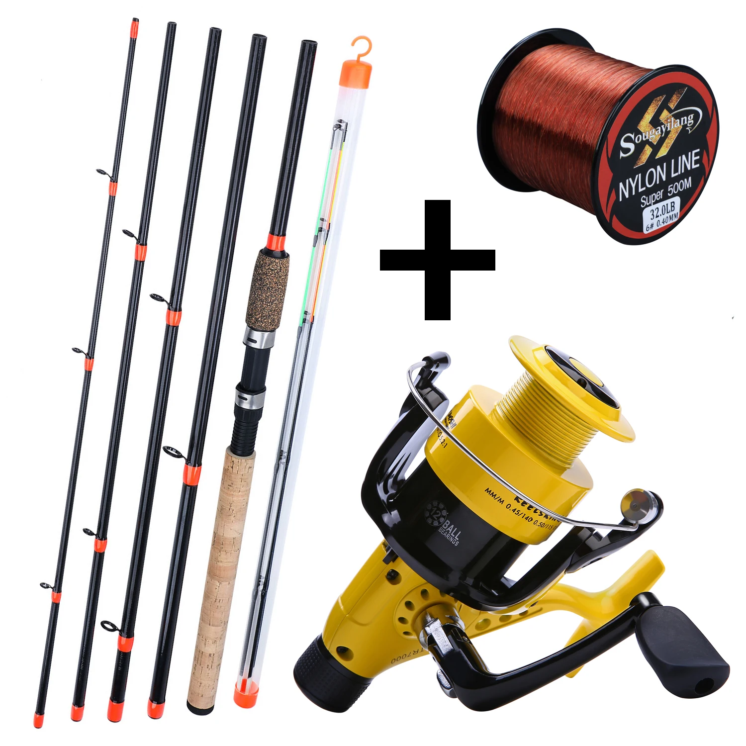 Sougayilang Carp Fishing Rod Reel Combo with 3M 9.8Ft Spinning Fishing Feeder Rod and 11+1BB Carp Fishing Reels Rod Line Set
Sougayilang Carp Fishing Rod Reel Combo with 3M 9.8Ft Spinning Fishing Feeder Rod and 11+1BB Carp Fishing Reels Rod Line Set
