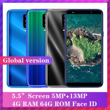 

A71 Global smartphones 4GB RAM 64GB ROM 13MP 5.5inch android mobile phones face ID unlocked quad core celulares 3G WCDMA Wifi