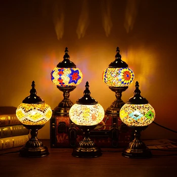 E14 Handmade Mosaic Table Lamp European Mediterranean Style Coffee Bar Living Room Bedside Retro Turkish Lamp for Desk
E14 Handmade Mosaic Table Lamp European Mediterranean Style Coffee Bar Living Room Bedside Retro Turkish Lamp for Desk