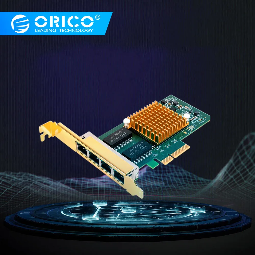 ORICO 4 Port PCIE to Gigabit Network PCI-E Expansion Card High Speed Network Controller Card 10/100/1000M LAN Adapter Card
ORICO 4 Port PCIE to Gigabit Network PCI-E Expansion Card High Speed Network Controller Card 10/100/1000M LAN Adapter Card