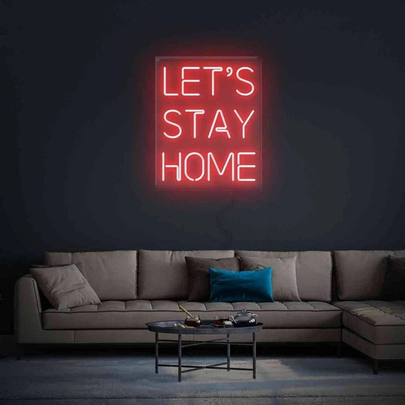 Светодиодная неоновая вывеска Let's stay home, индивидуальный декор, дисплей, акриловый гибкий Картель, крутая фотография, фотография, подарок, домашний декор для стен
Светодиодная неоновая вывеска Let's stay home, индивидуальный декор, дисплей, акриловый гибкий Картель, крутая фотография, фотография, подарок, домашний декор для стен