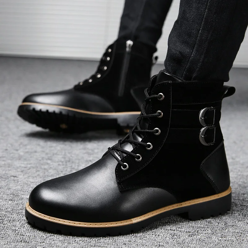 Riding boots winter cotton shoes men's help plus velvet warm boots snow boots shorts British wind men's boots slip wear comforta
Riding boots winter cotton shoes men's help plus velvet warm boots snow boots shorts British wind men's boots slip wear comforta