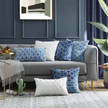 Modern Home Decoration Cushion Covers 45x45 for Sofa Couch Bed Square Denim Cotton Throw Pillow Covers White Blue 18x18
Modern Home Decoration Cushion Covers 45x45 for Sofa Couch Bed Square Denim Cotton Throw Pillow Covers White Blue 18x18