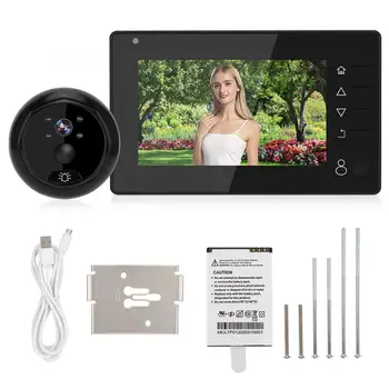 4.3in Smart Video Doorbell Night PIR Motion Detection Door Peephole Viewer Home Security Night Doorbell
4.3in Smart Video Doorbell Night PIR Motion Detection Door Peephole Viewer Home Security Night Doorbell