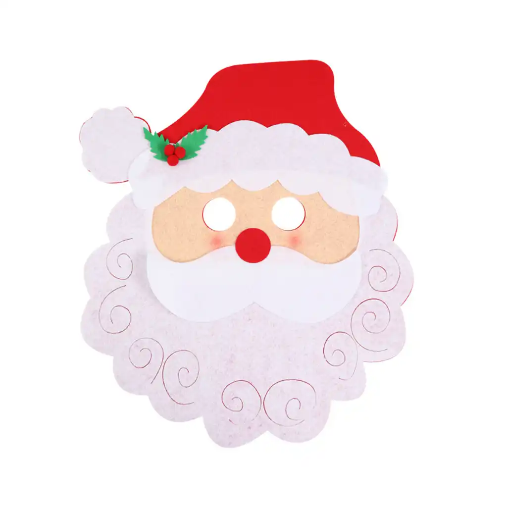 santa claus snowman elk mask christmas adults children kids full