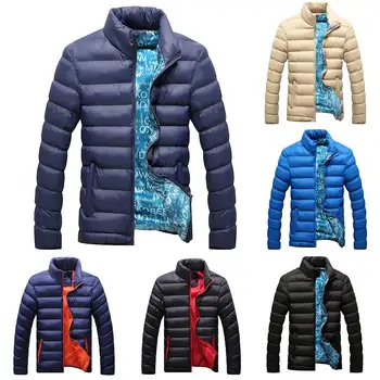 Winter Men Solid Color Down Jacket Stand-up Collar Long Sleeve Coat Men's Outwear Top Coat 
Winter Men Solid Color Down Jacket Stand-up Collar Long Sleeve Coat Men's Outwear Top Coat