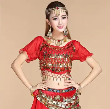Belly India Dance Costume Lantern Short Sleeves Sequins Indian Performance Clothing Adult Female Belly Dancing Top
Belly India Dance Costume Lantern Short Sleeves Sequins Indian Performance Clothing Adult Female Belly Dancing Top