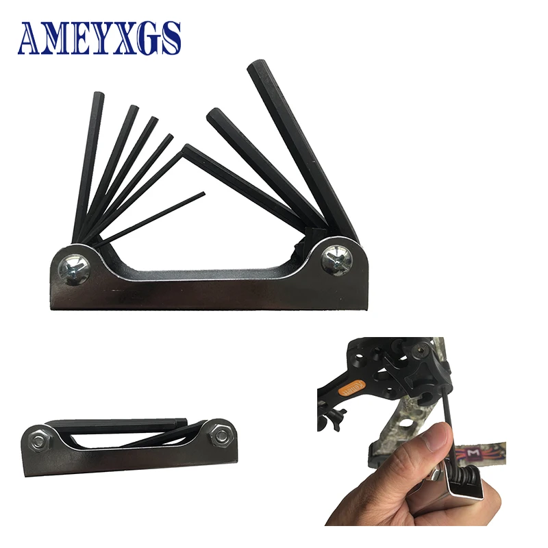 1pc Archery Aluminum Alloy Multi Tool Wrench Inner Hexagon Install Recurve Bow Using Tools Compound Bow Accessories
1pc Archery Aluminum Alloy Multi Tool Wrench Inner Hexagon Install Recurve Bow Using Tools Compound Bow Accessories