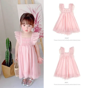 Girls Butterfly Wings Kids Summer Princess Dress Baby Girl Beading Robe Pink Lolita Dresses 
Girls Butterfly Wings Kids Summer Princess Dress Baby Girl Beading Robe Pink Lolita Dresses