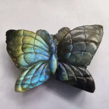 

Labradorite quartz butterfly crystal specimen stone reiki healing natural stone and minerals home decoration for sale 1pcs