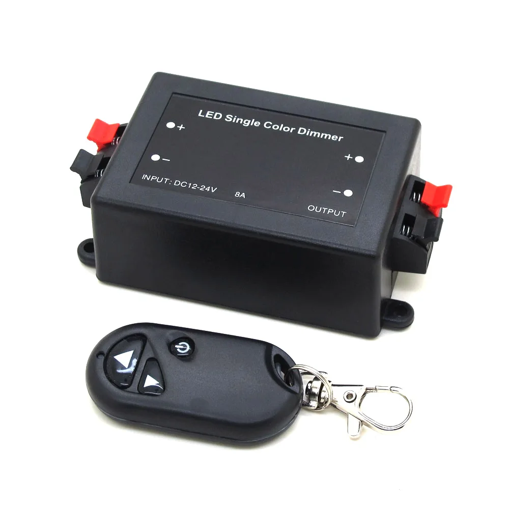 8A 3 Key RF Cordless Remote Control DC 12V-24V Light-emitting Diode Single Color Dimmer Light Controller
8A 3 Key RF Cordless Remote Control DC 12V-24V Light-emitting Diode Single Color Dimmer Light Controller