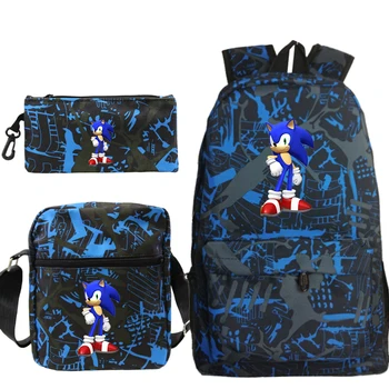 Mochila Teens Sonic Backpack 3 PCS/set with Shoulder Bag Pencil Case Men Cartoon Anime Bookbag Femme Plecak Children School Bags
Mochila Teens Sonic Backpack 3 PCS/set with Shoulder Bag Pencil Case Men Cartoon Anime Bookbag Femme Plecak Children School Bags