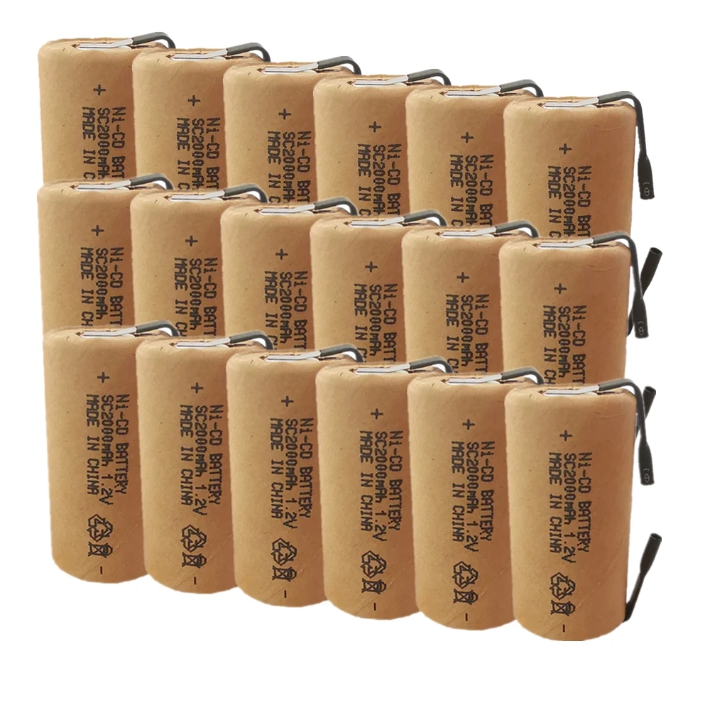 Ni-CD cell ni cd 18pcs SC2000mAh with tabs high power Sub C 10C 1.2V rechargeable battery for power tools electric drill
Ni-CD cell ni cd 18pcs SC2000mAh with tabs high power Sub C 10C 1.2V rechargeable battery for power tools electric drill