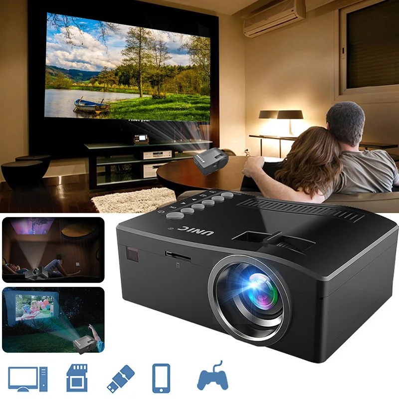 Mini Portable Projector 1080P Video proyector With LED Lamp For Mobile Phone Home Cinema Theater TV Smart
Mini Portable Projector 1080P Video proyector With LED Lamp For Mobile Phone Home Cinema Theater TV Smart