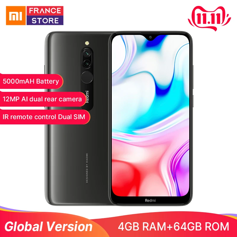 Global Version Xiaomi Redmi 8 4GB 64GB Mobile Phone Snapdragon 439 Octa Core 6.22" 12MP Dual Camera 5000mAh 1520*720 Smartphone
Global Version Xiaomi Redmi 8 4GB 64GB Mobile Phone Snapdragon 439 Octa Core 6.22" 12MP Dual Camera 5000mAh 1520*720 Smartphone
