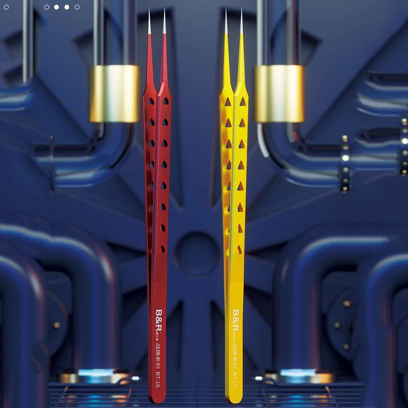 The Newest B&R high-precision tweezers with suture steps are suitable for disassembly and repair of precision parts
The Newest B&R high-precision tweezers with suture steps are suitable for disassembly and repair of precision parts