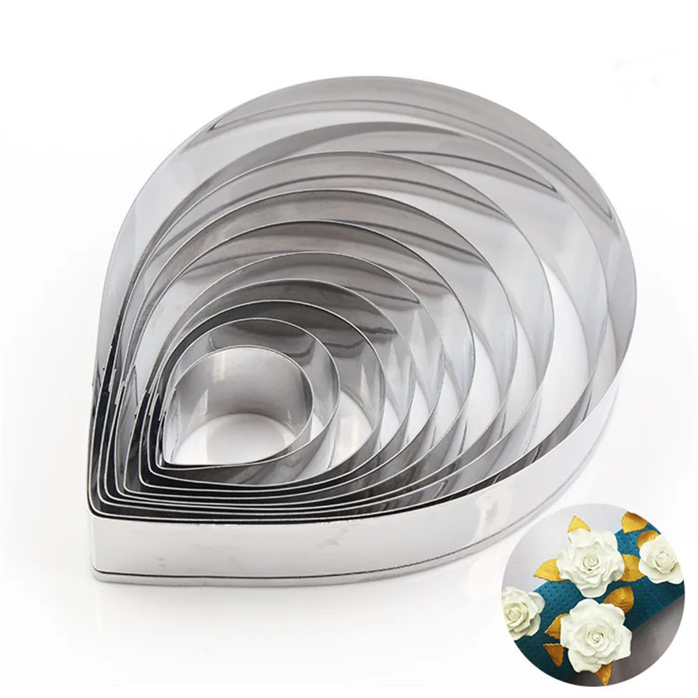 Cake Biscuit Mold 10pcs/set Clay Rose Petal Stainless Steel Cutter Knife Drop Shape Fondant Flower Cutting Mould Tools
Cake Biscuit Mold 10pcs/set Clay Rose Petal Stainless Steel Cutter Knife Drop Shape Fondant Flower Cutting Mould Tools