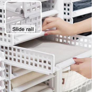 Wardrobe Multi-Layer Clothes Storage Box Drawer Home Plastic Storage Basket Separated Wardrobe Storage Box Rack Folding Drawer
Wardrobe Multi-Layer Clothes Storage Box Drawer Home Plastic Storage Basket Separated Wardrobe Storage Box Rack Folding Drawer