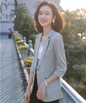 New Styles Spring Summer Blazers Jackets Coat Half Sleeve Professional OL Styles Blaser Women Business Work Wear Tops Clothes
New Styles Spring Summer Blazers Jackets Coat Half Sleeve Professional OL Styles Blaser Women Business Work Wear Tops Clothes
