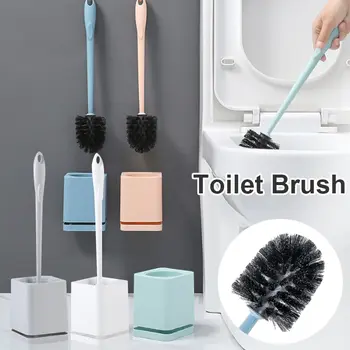 Wall-mounted Flat-head Flexible Soft Brush With Quick-drying Holder Toilet Brush Long Handle Cleaning Rack Toilet Accessories
Wall-mounted Flat-head Flexible Soft Brush With Quick-drying Holder Toilet Brush Long Handle Cleaning Rack Toilet Accessories